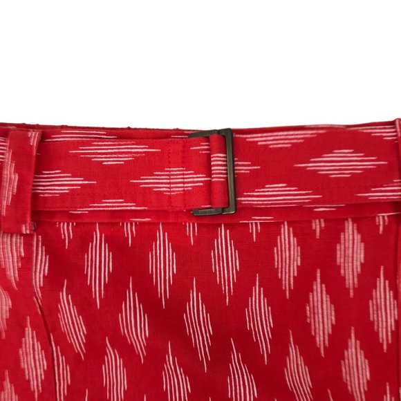 Banana Republic Womens Red Print Pull On Lined Pockets Skirt Size M - Picture 4 of 10